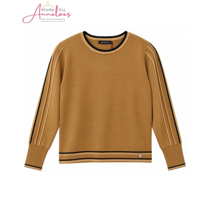 Micha Pullover streep 183192 Latte Micha Pullover streep 183192 Latte